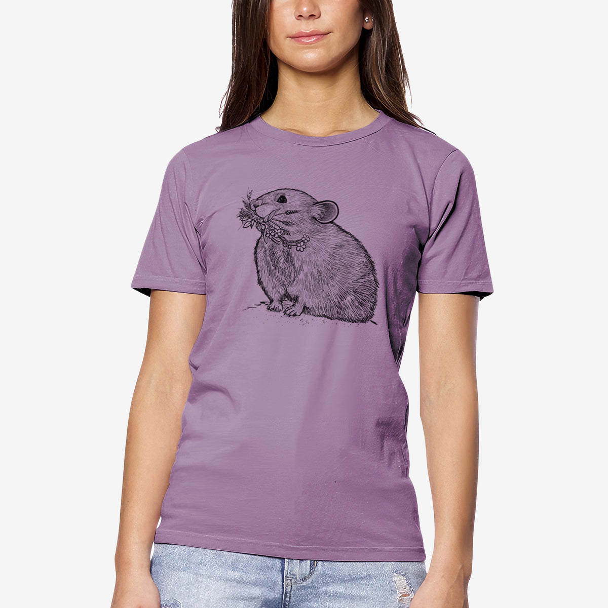 CLOSEOUT - Ochotona princeps - American Pika - Unisex Crewneck - Made in USA - 100% Organic Cotton