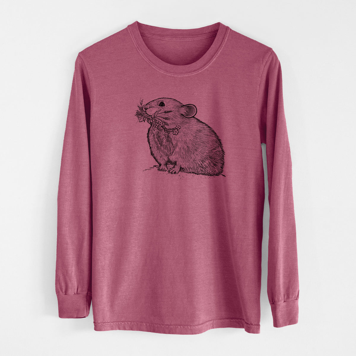 American Pika - Ochotona princeps - Men&#39;s Heavyweight 100% Cotton Long Sleeve