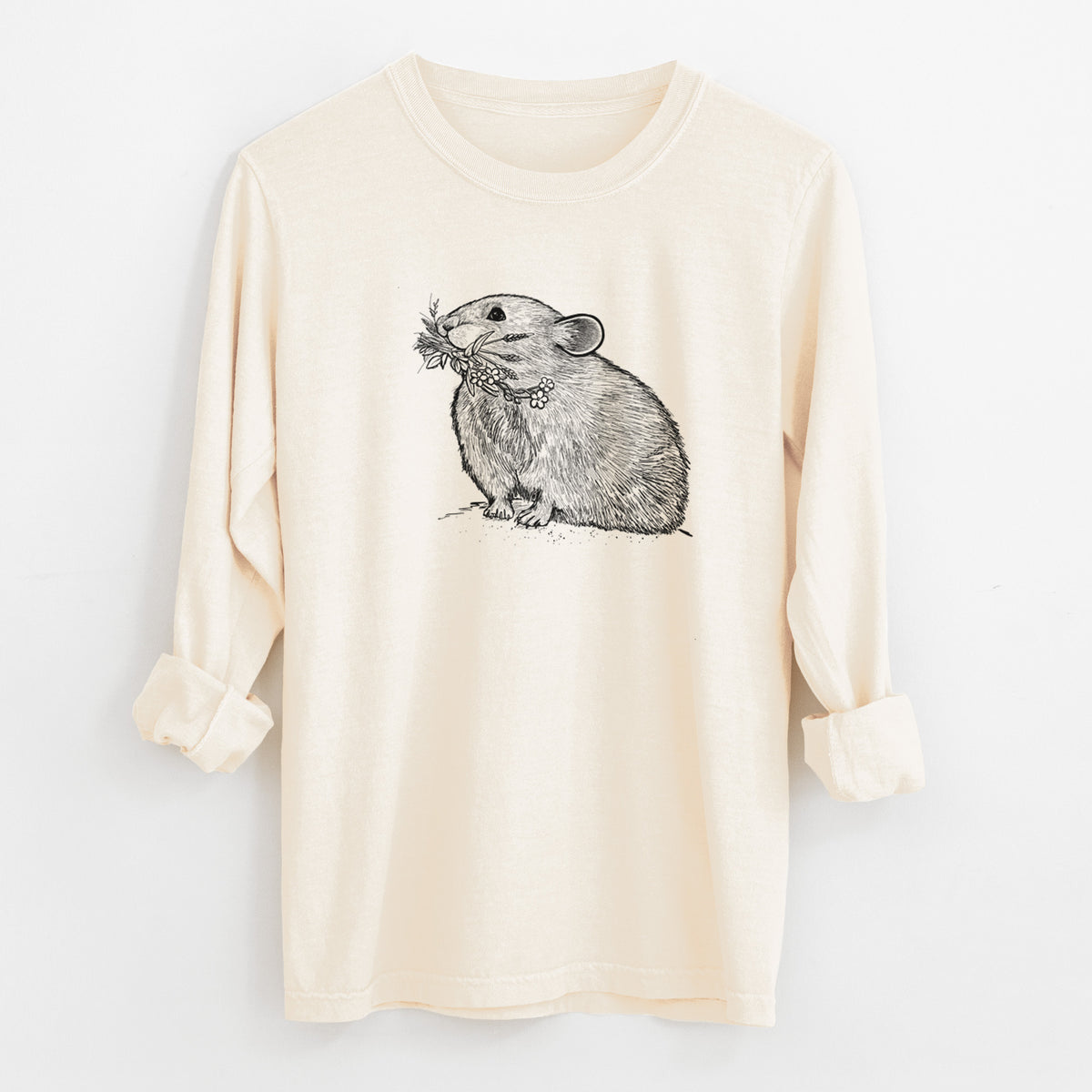 Ochotona princeps - American Pika - Unisex Comfort Colors 100% Cotton Long Sleeve