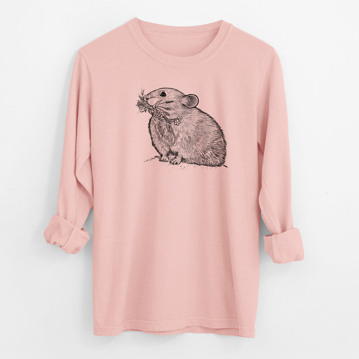 American Pika - Ochotona princeps - Men&#39;s Heavyweight 100% Cotton Long Sleeve