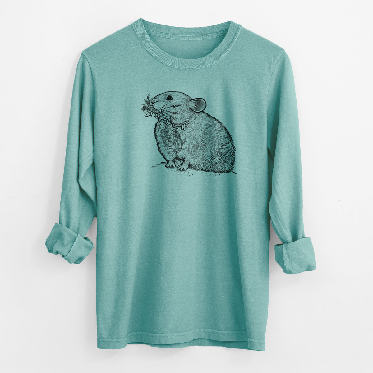 American Pika - Ochotona princeps - Men&#39;s Heavyweight 100% Cotton Long Sleeve