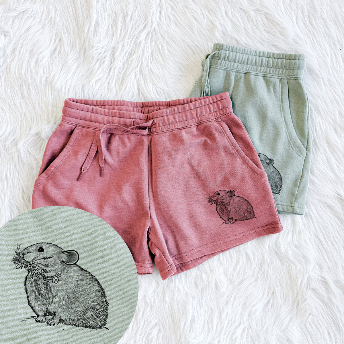 Ochotona princeps - American Pika - Women&#39;s Cali Wave Shorts