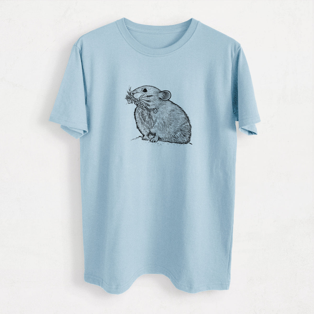 Ochotona princeps - American Pika - Heavyweight Men&#39;s 100% Organic Cotton Tee