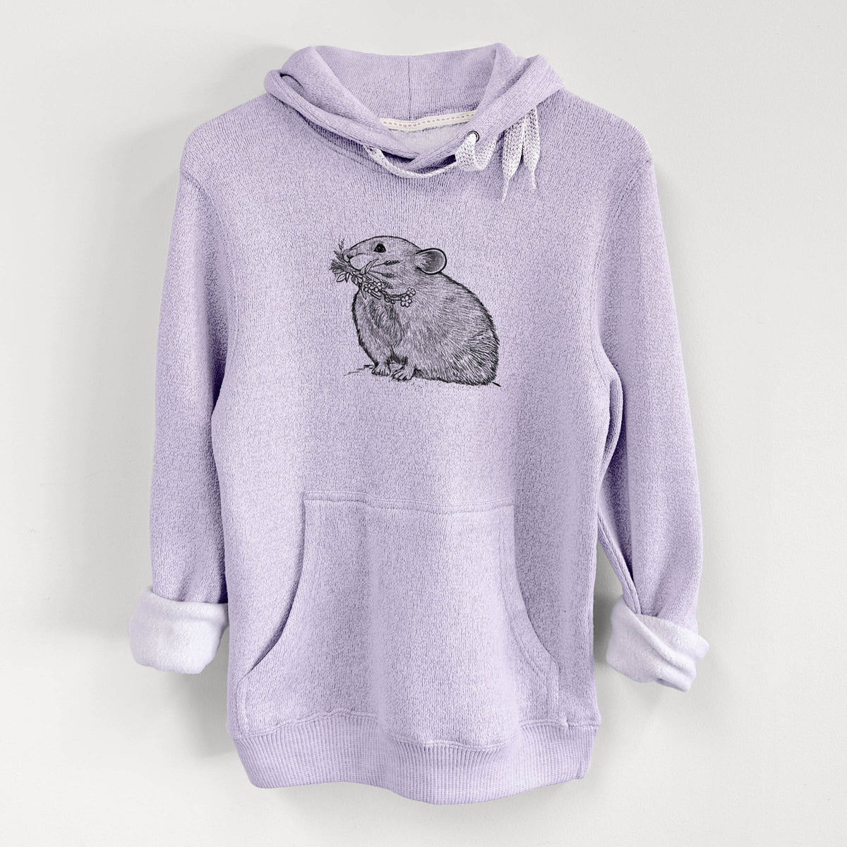 Ochotona princeps - American Pika - Knit Hoodie