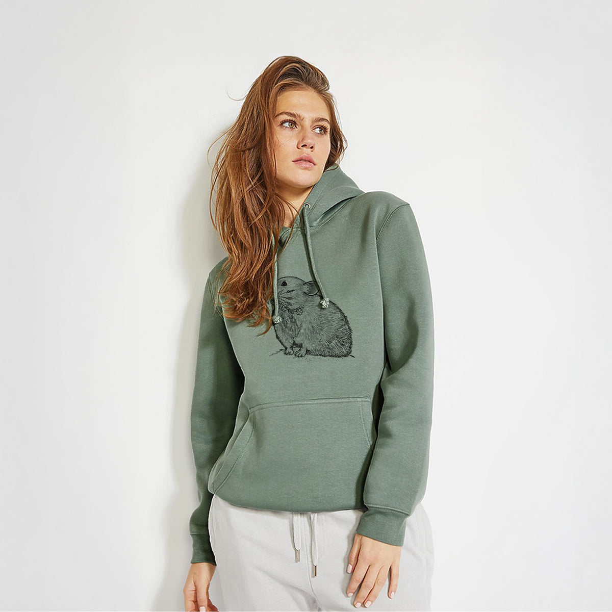Ochotona princeps - American Pika - Heavyweight Fleece Hoodie
