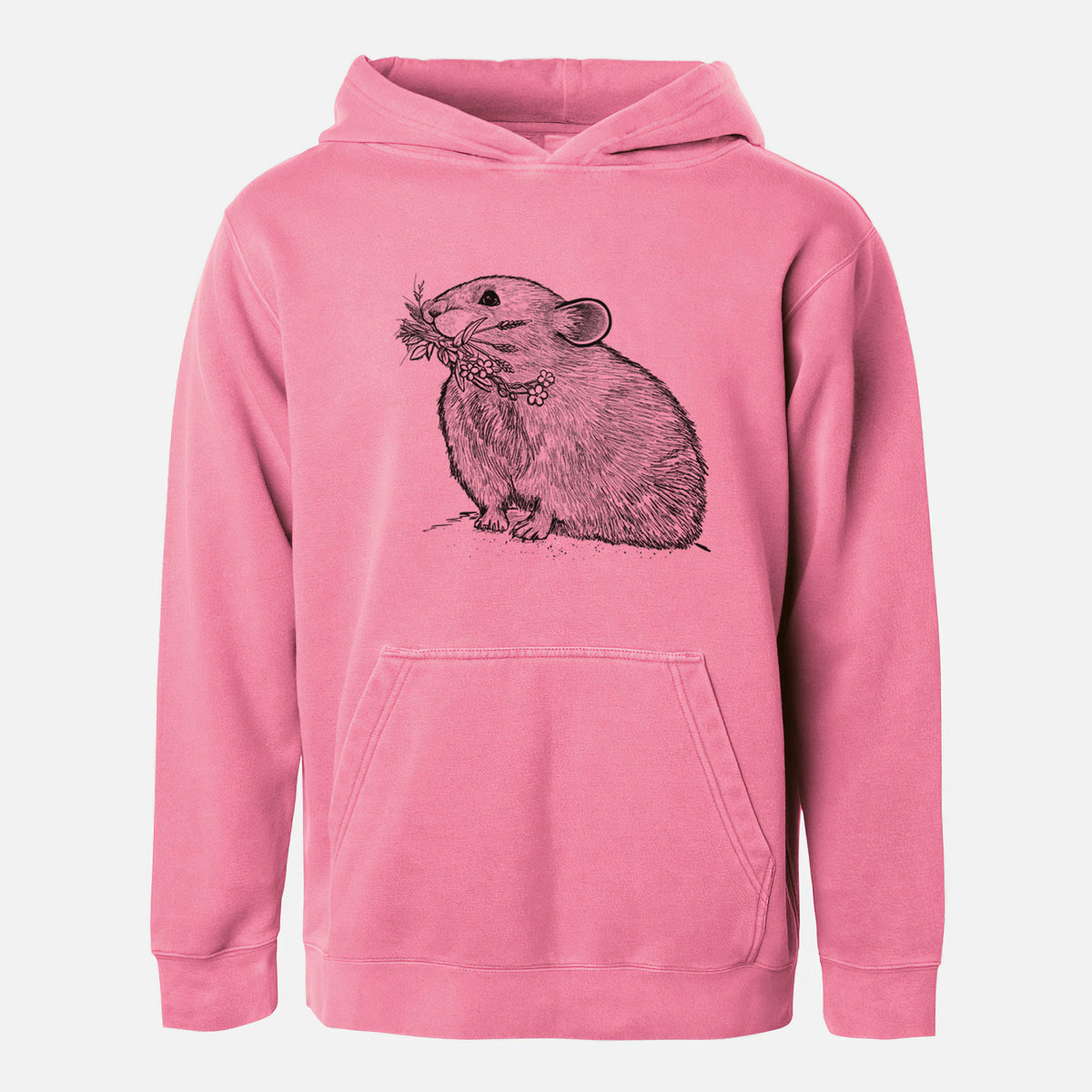 Ochotona princeps - American Pika - Youth Pigment Dyed Hoodie