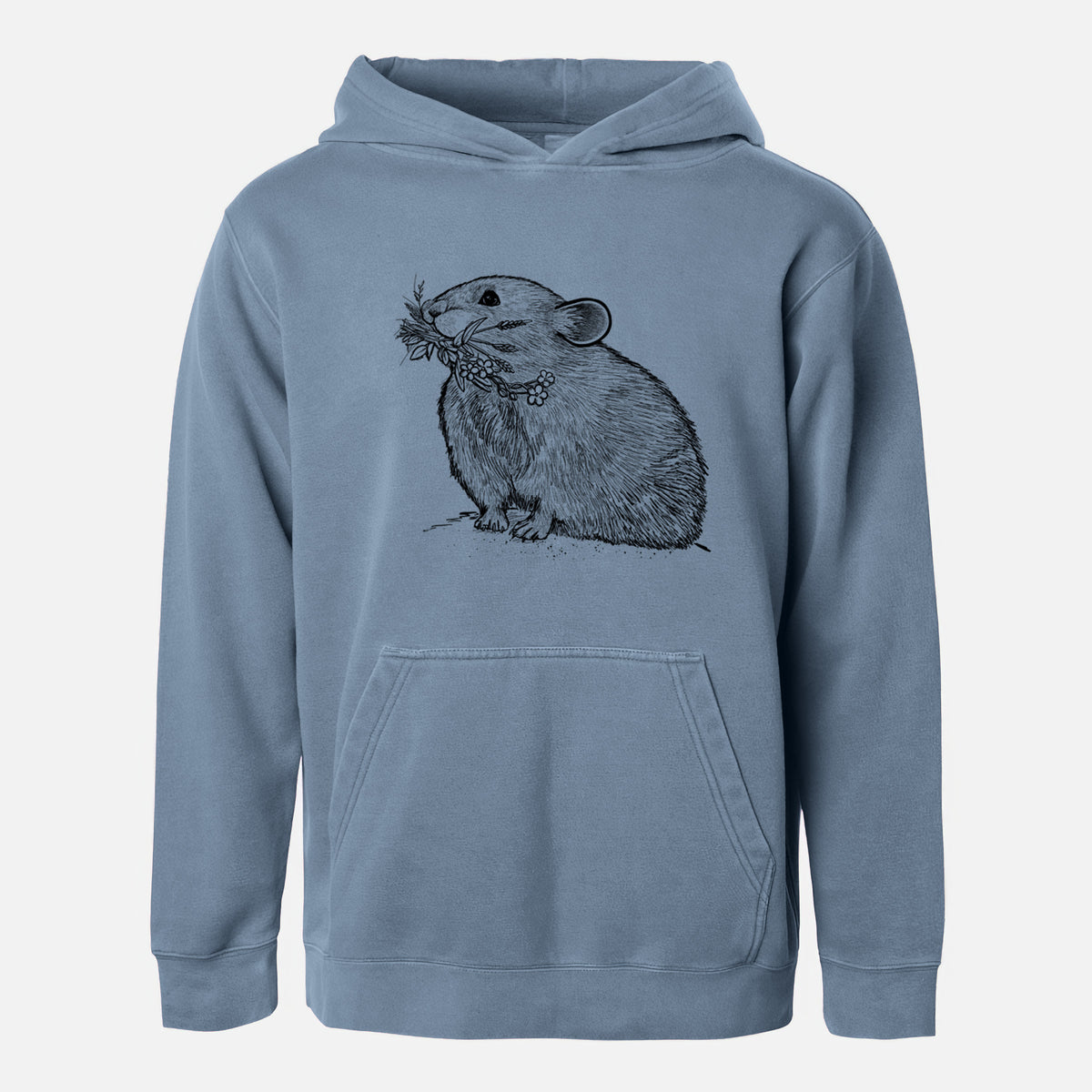 Ochotona princeps - American Pika - Youth Pigment Dyed Hoodie
