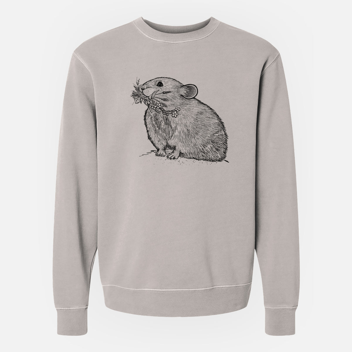 Ochotona princeps - American Pika - Unisex Pigment Dyed Crew Sweatshirt