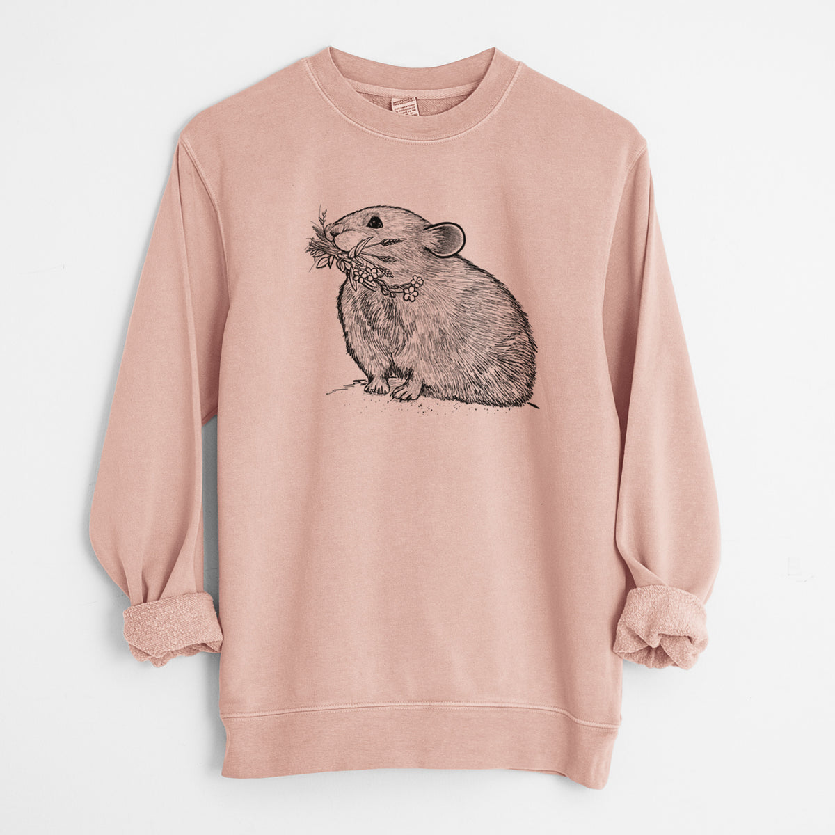 Ochotona princeps - American Pika - Unisex Pigment Dyed Crew Sweatshirt