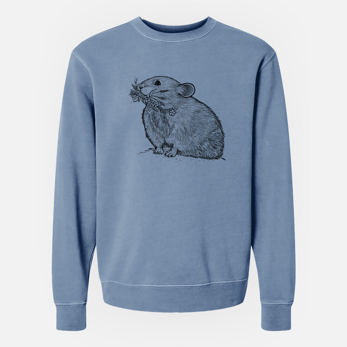 Ochotona princeps - American Pika - Unisex Pigment Dyed Crew Sweatshirt