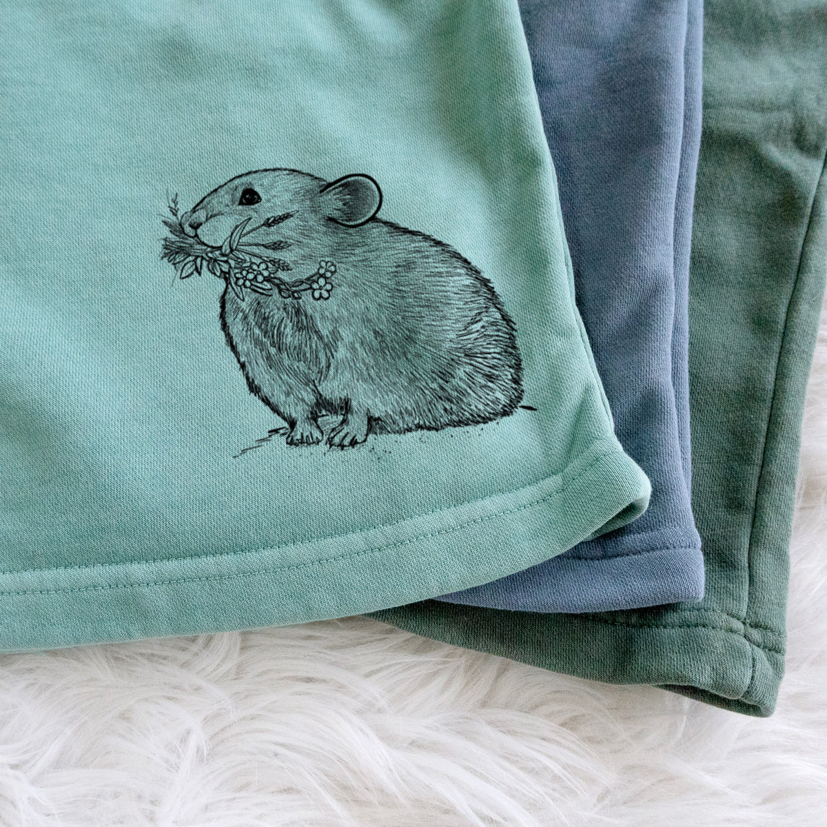 Ochotona princeps - American Pika - Unisex Pigment Dyed Shorts