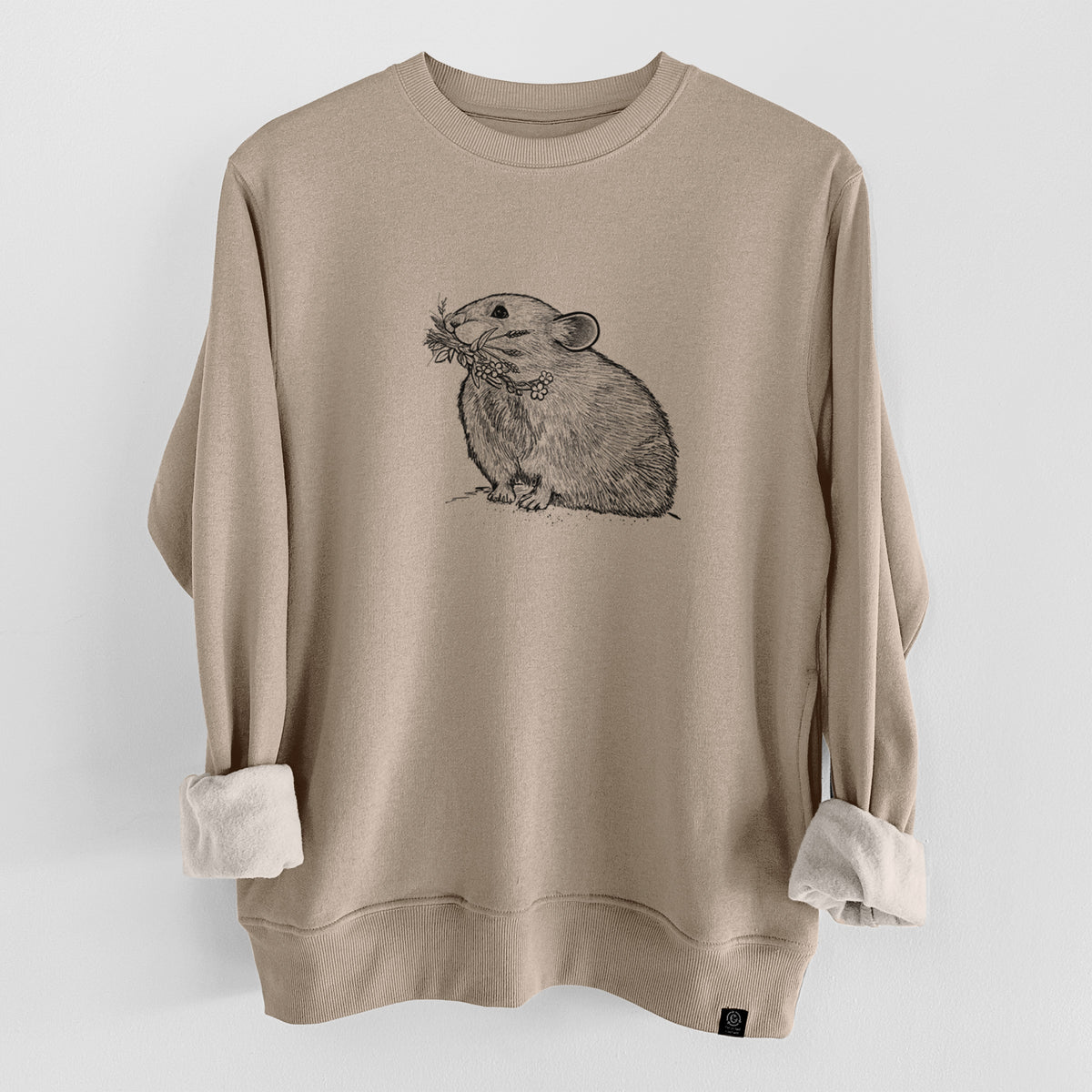 Ochotona princeps - American Pika  - Unisex Reclaimed Crewneck Sweatshirt