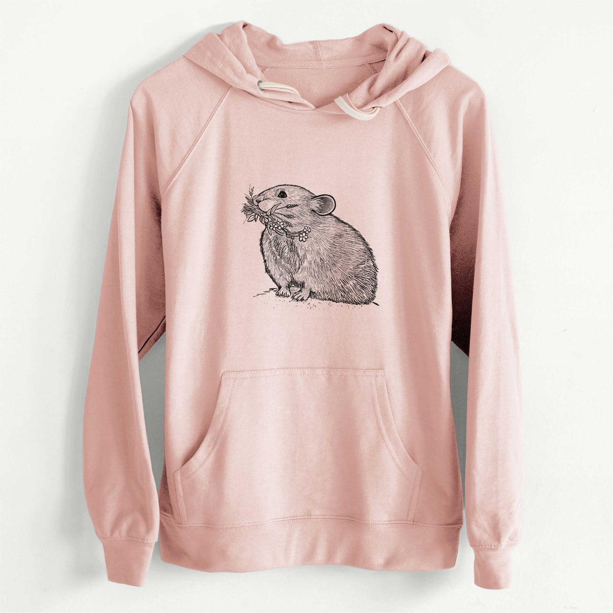 CLEARANCE - Ochotona princeps - American Pika  - Unisex Slim Fit Loopback Terry Hoodie