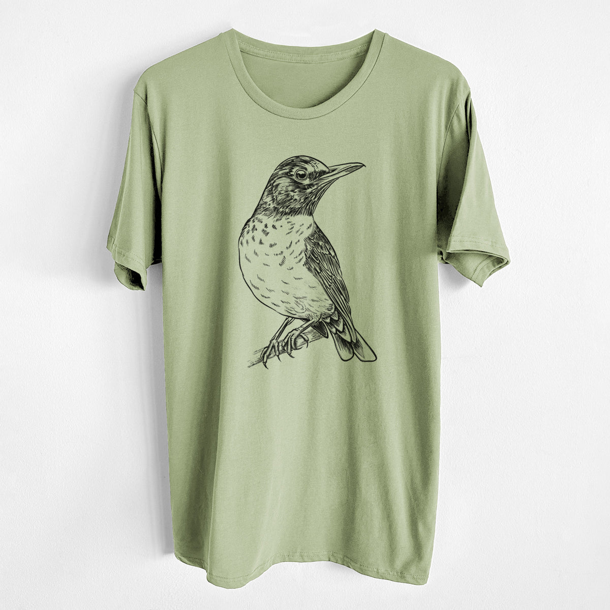 CLOSEOUT - American Robin - Turdus migratorius - Unisex Crewneck - Made in USA - 100% Organic Cotton