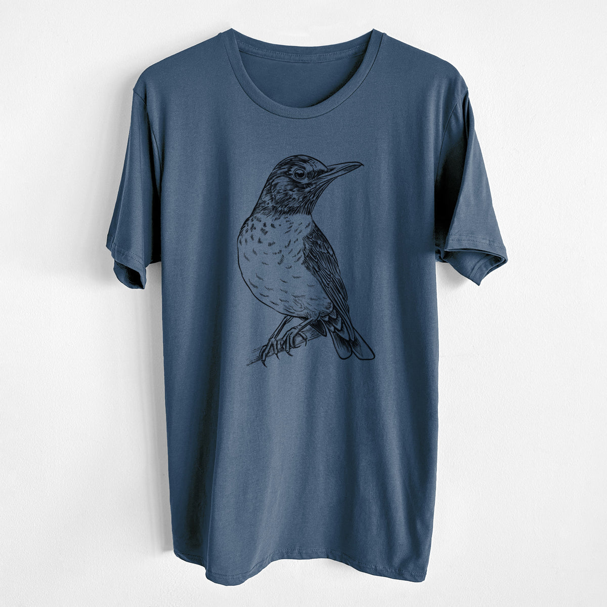 CLOSEOUT - American Robin - Turdus migratorius - Unisex Crewneck - Made in USA - 100% Organic Cotton