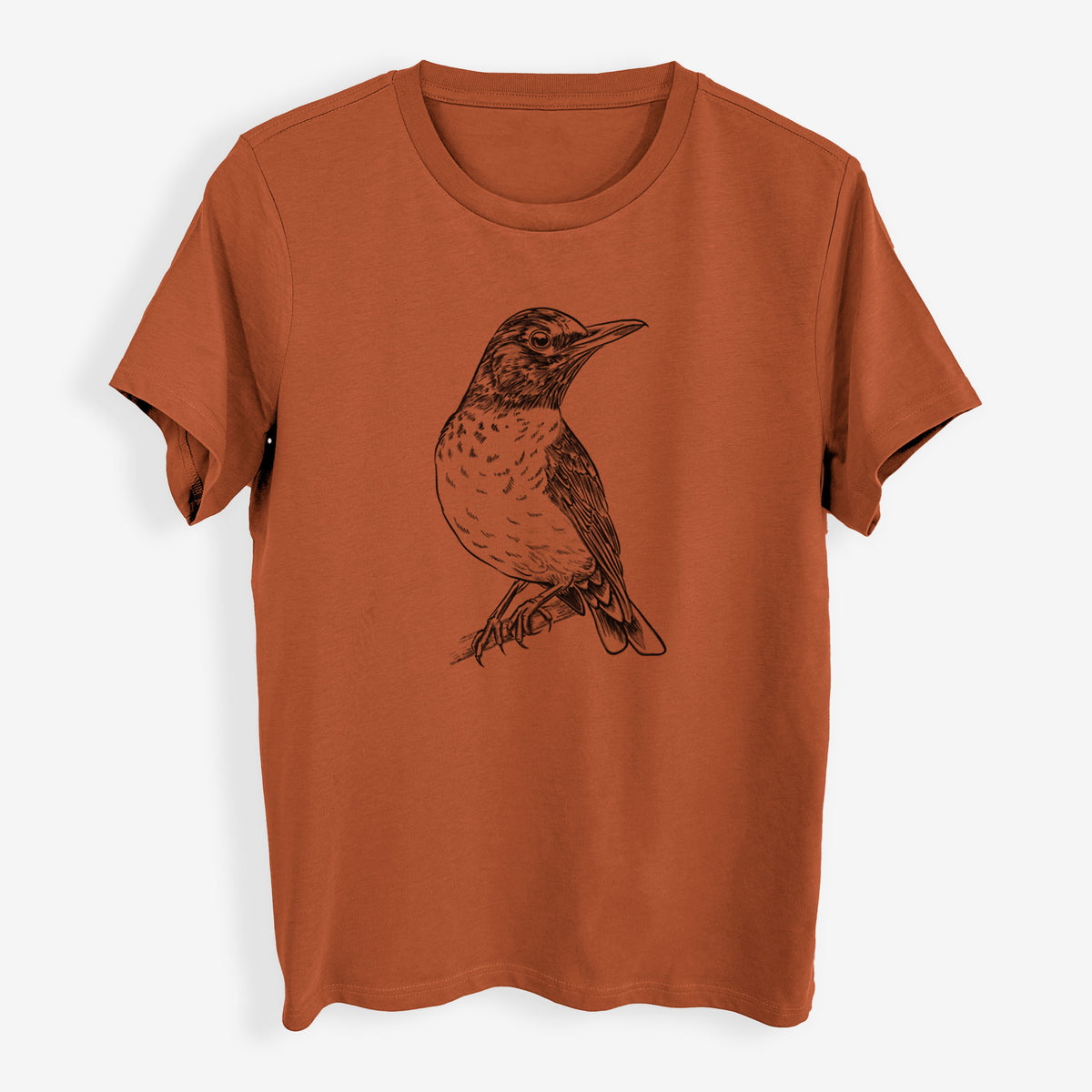 American Robin - Turdus migratorius - Womens Everyday Maple Tee