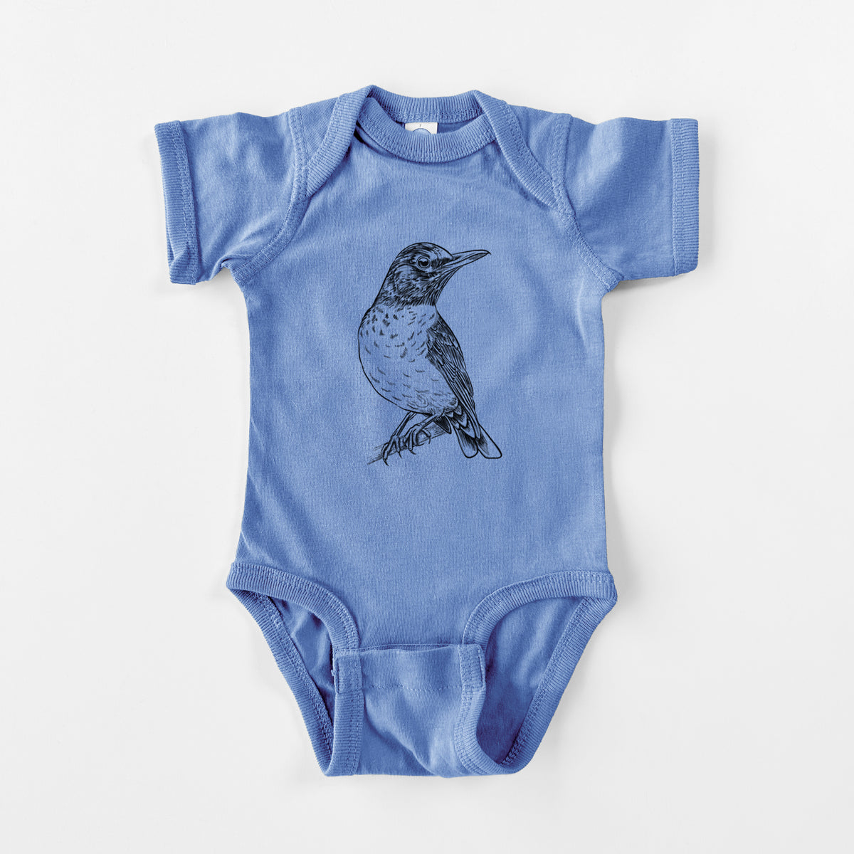 American Robin - Turdus migratorius - Baby Fine Jersey Bodysuit