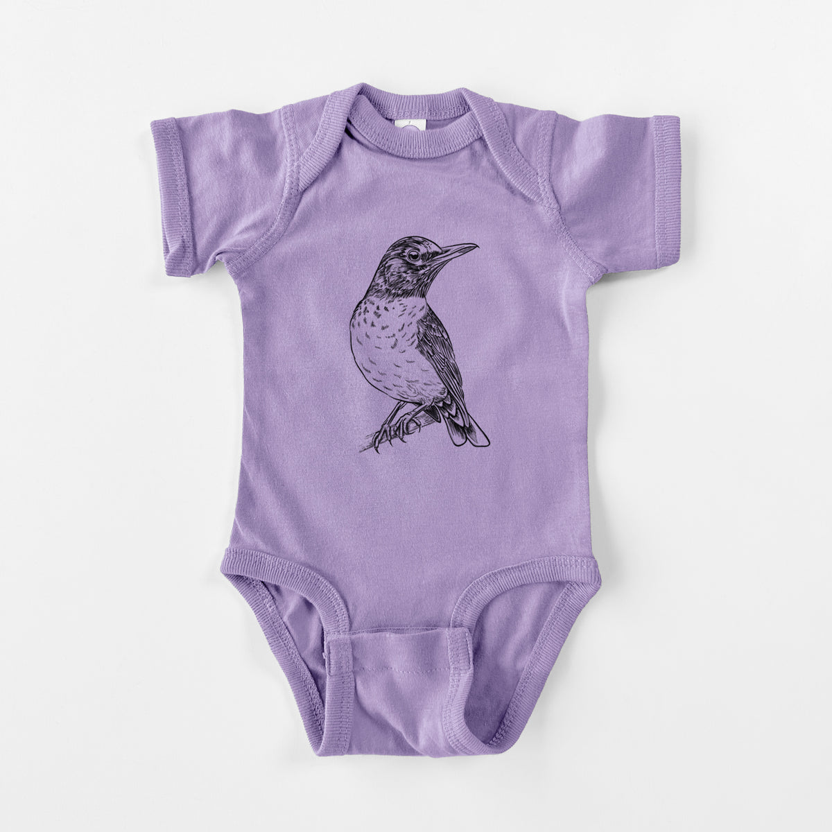 American Robin - Turdus migratorius - Baby Fine Jersey Bodysuit
