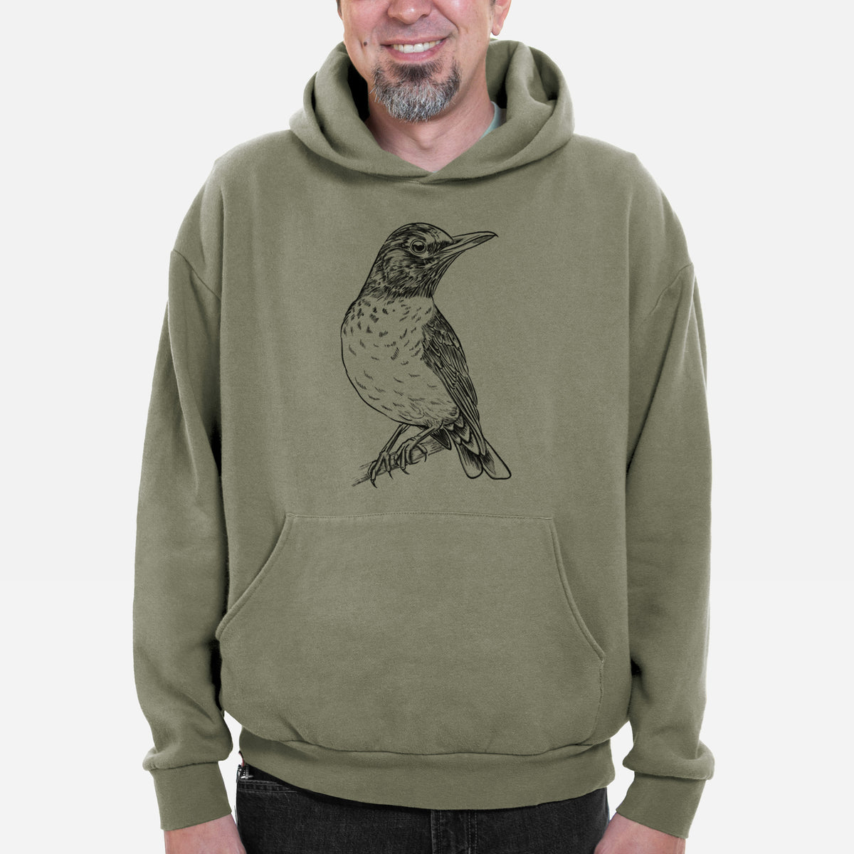 American Robin - Turdus migratorius  - Bodega Midweight Hoodie