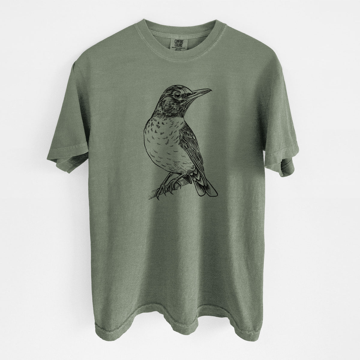 American Robin - Turdus migratorius - Unisex Comfort Colors Garment-Dyed Heavyweight T-shirt