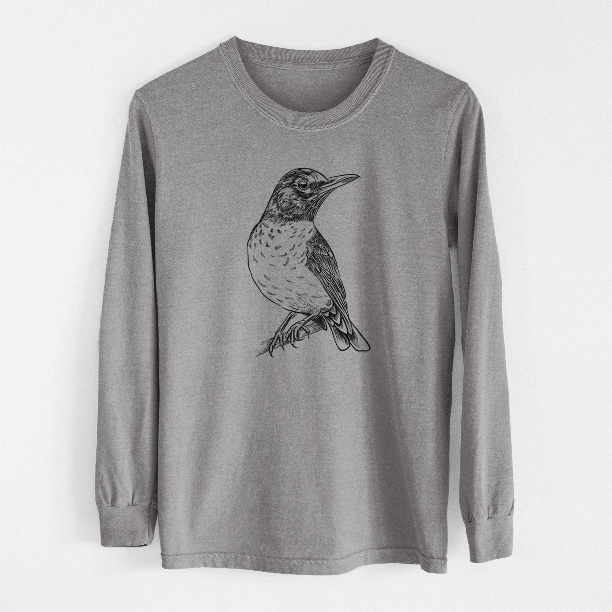 American Robin - Turdus migratorius - Unisex Comfort Colors 100% Cotton Long Sleeve