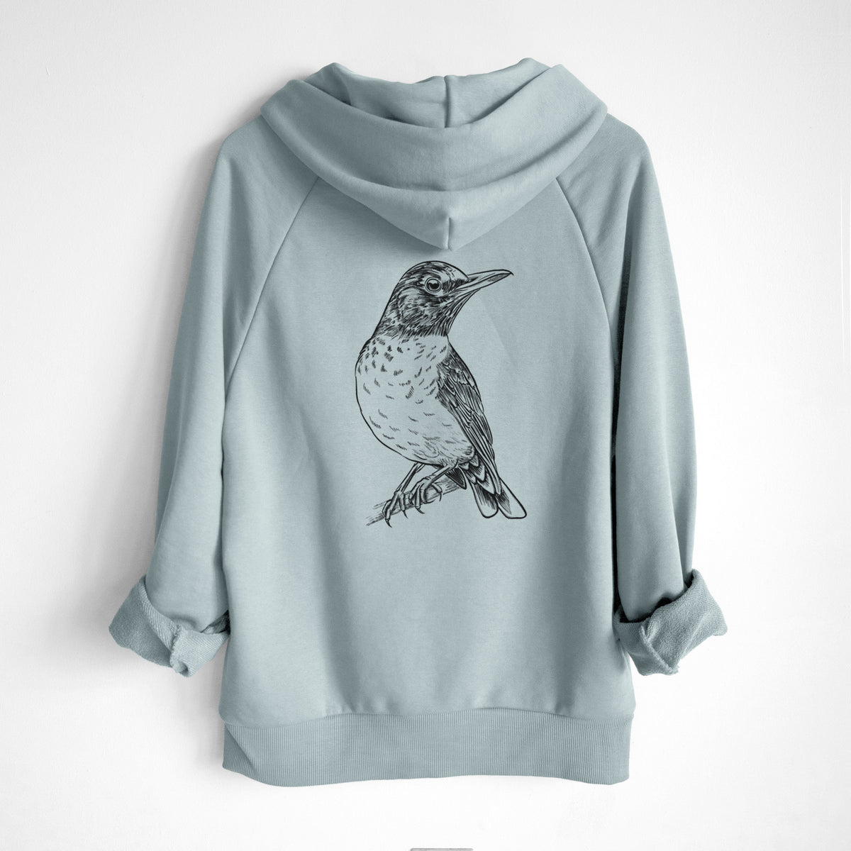 American Robin - Turdus migratorius - UltraLuxe Heavyweight French Terry Hoodie