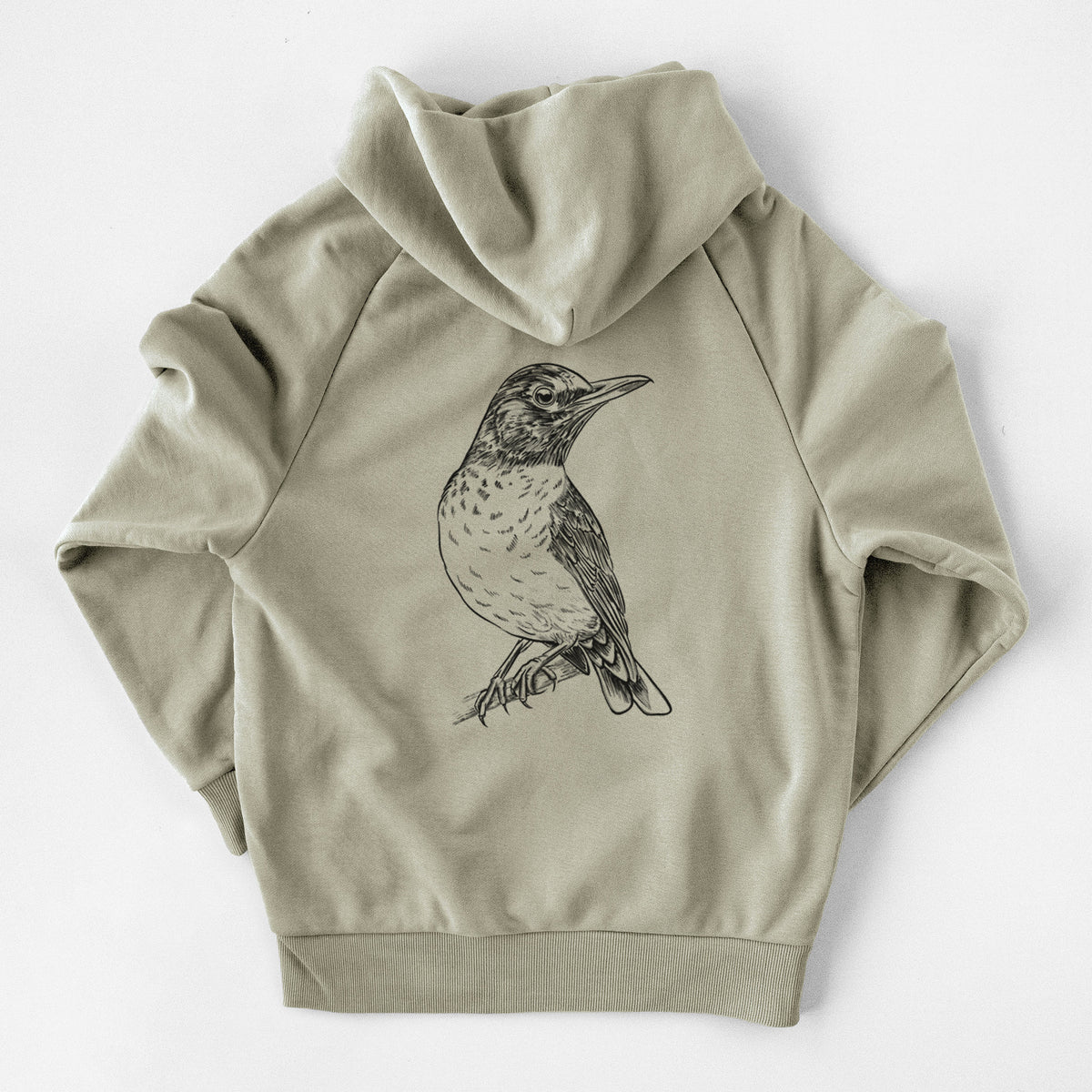 American Robin - Turdus migratorius - UltraLuxe Heavyweight French Terry Hoodie
