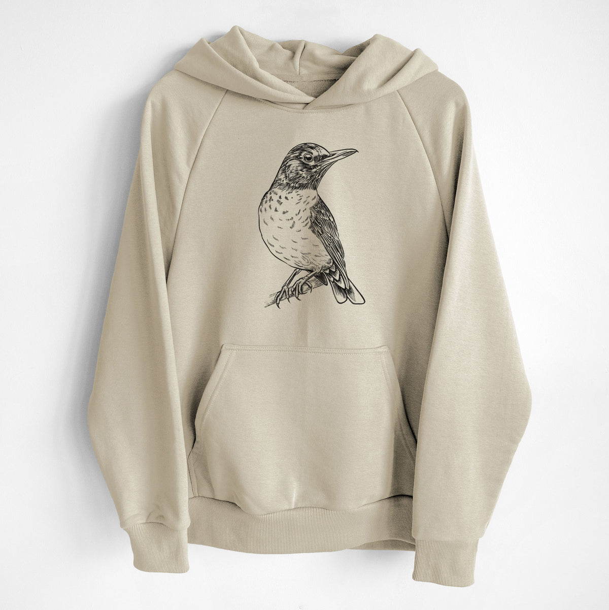 American Robin - Turdus migratorius - UltraLuxe Heavyweight French Terry Hoodie