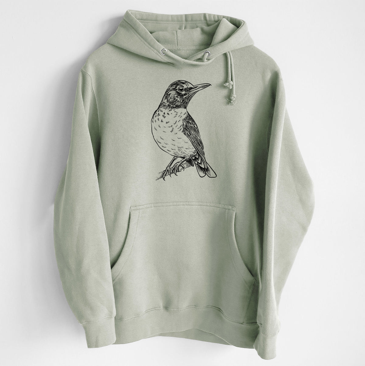 American Robin - Turdus migratorius - Heavyweight Fleece Hoodie
