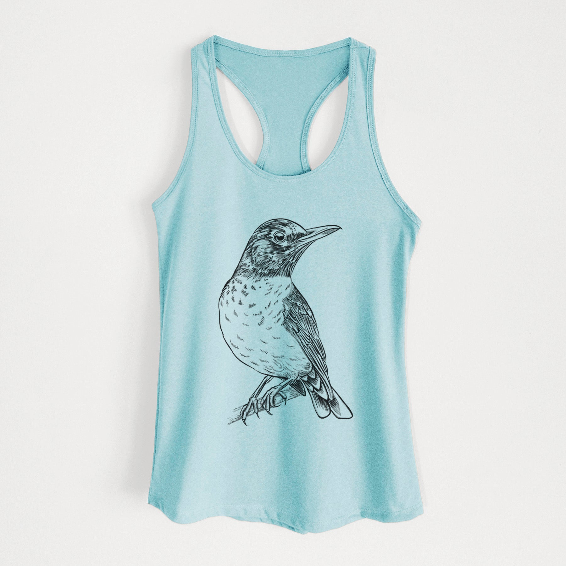 American Robin - Turdus migratorius - Women's Racerback Tanktop