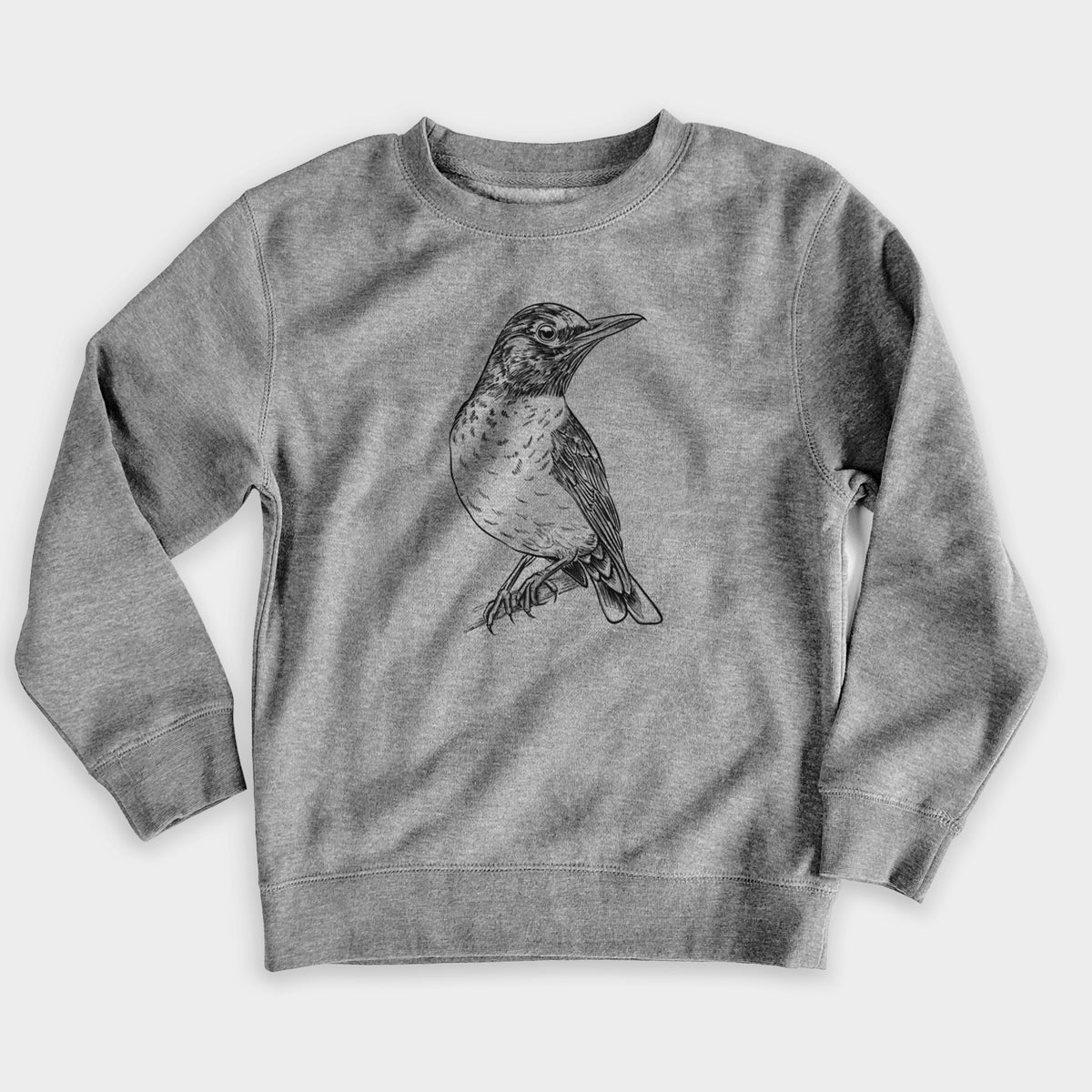 American Robin - Turdus migratorius - Youth Lightweight Crewneck Sweatshirt