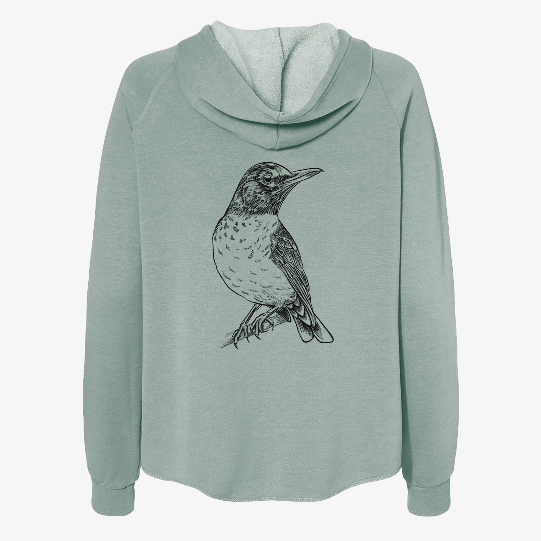 American Robin - Turdus migratorius - Women's Cali Wave Zip-Up Sweatshirt