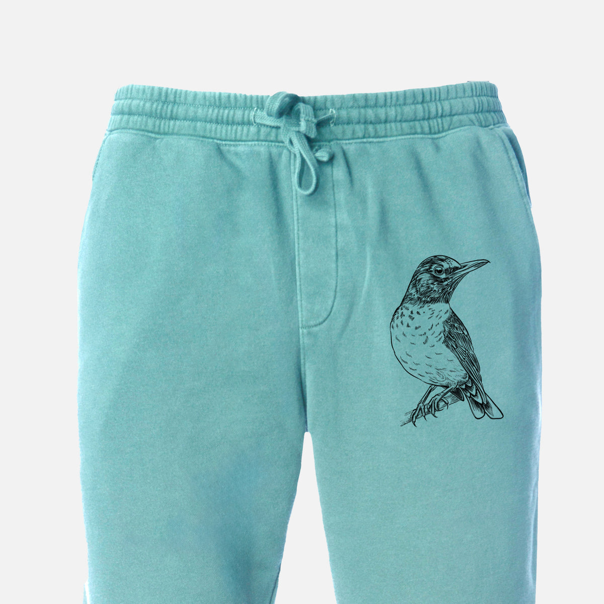 American Robin - Turdus migratorius - Unisex Pigment Dyed Sweatpants