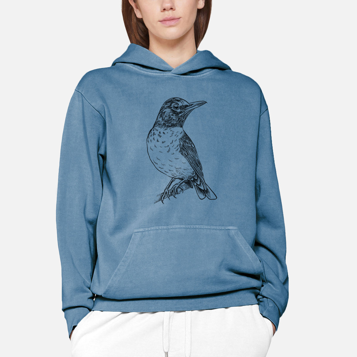 American Robin - Turdus migratorius  - Urban Heavyweight Hoodie