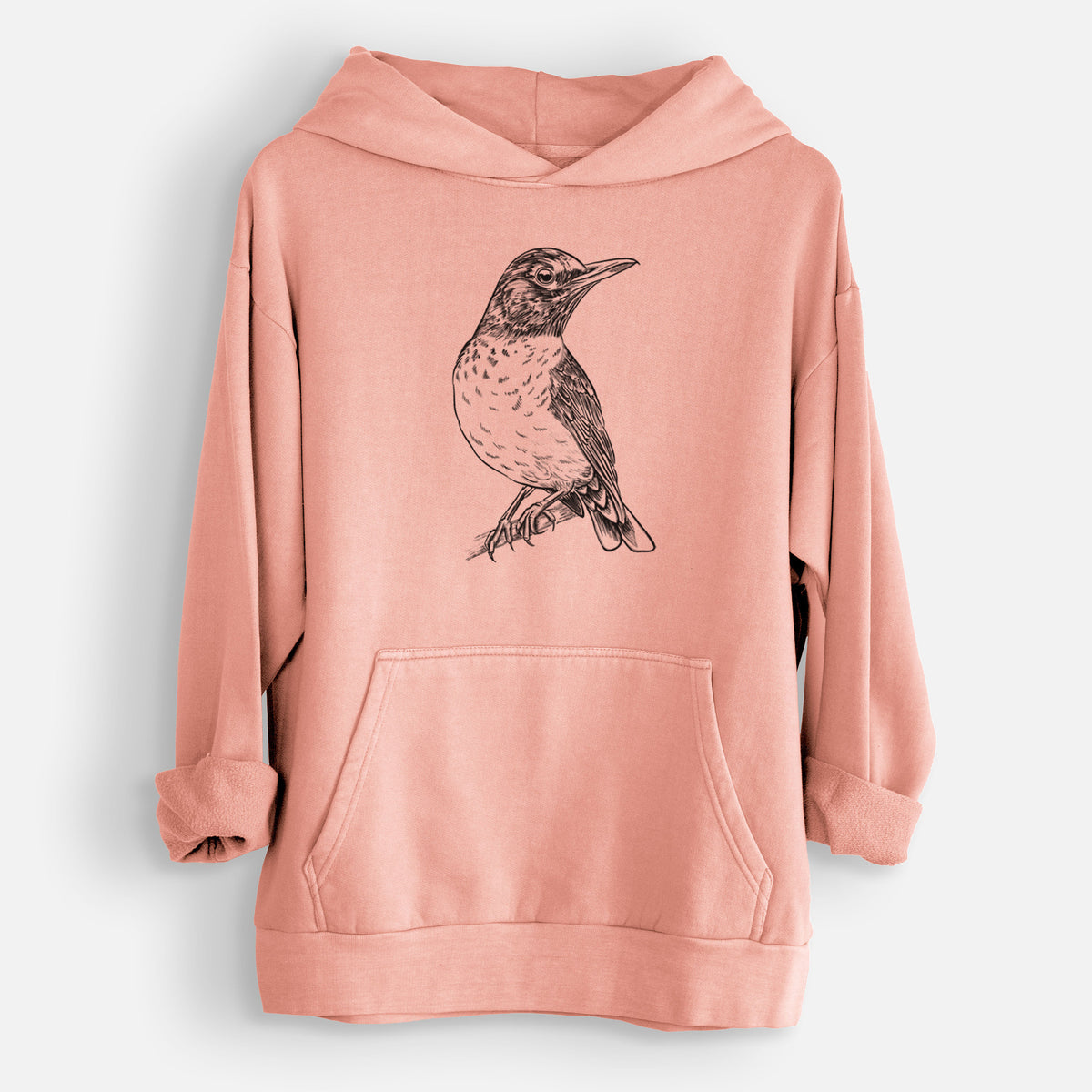 American Robin - Turdus migratorius  - Urban Heavyweight Hoodie