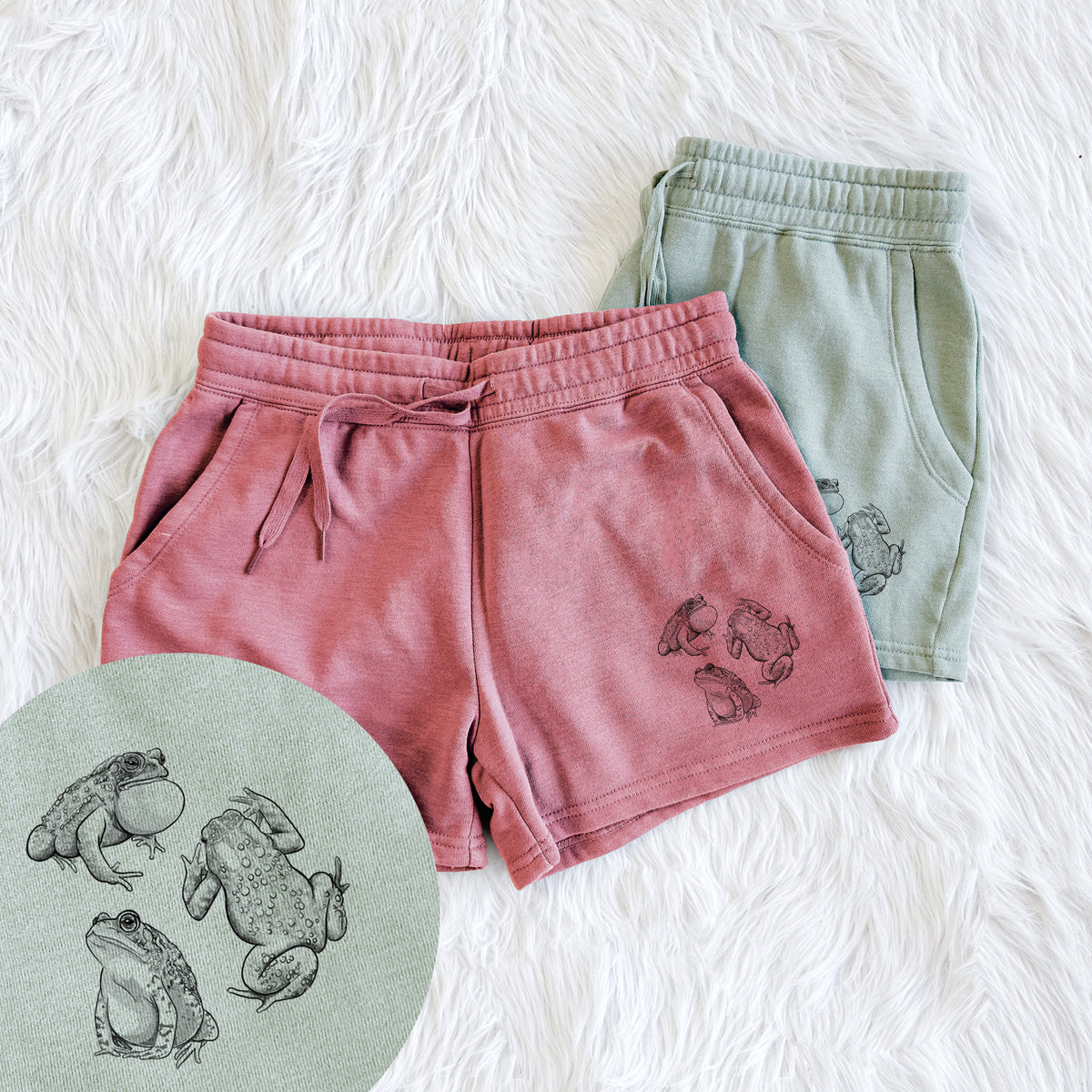 American Toads - Anaxyrus americanus - Women&#39;s Cali Wave Shorts