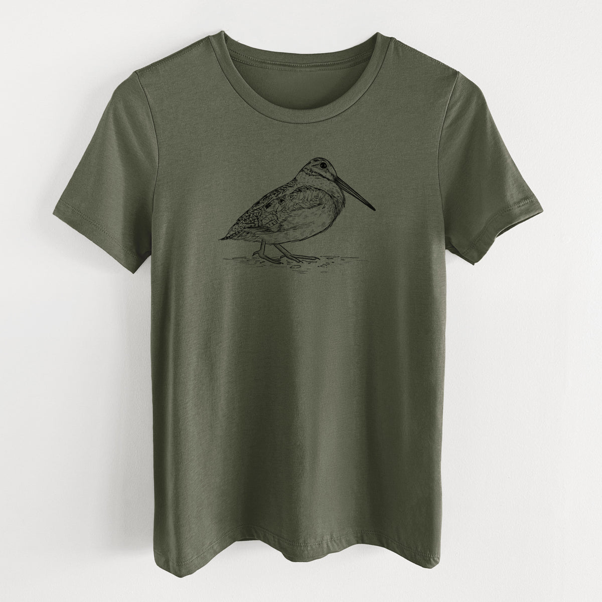 American Woodcock - Scolopax minor - Women&#39;s Lightweight Relaxed Fit 100% Cotton Crewneck