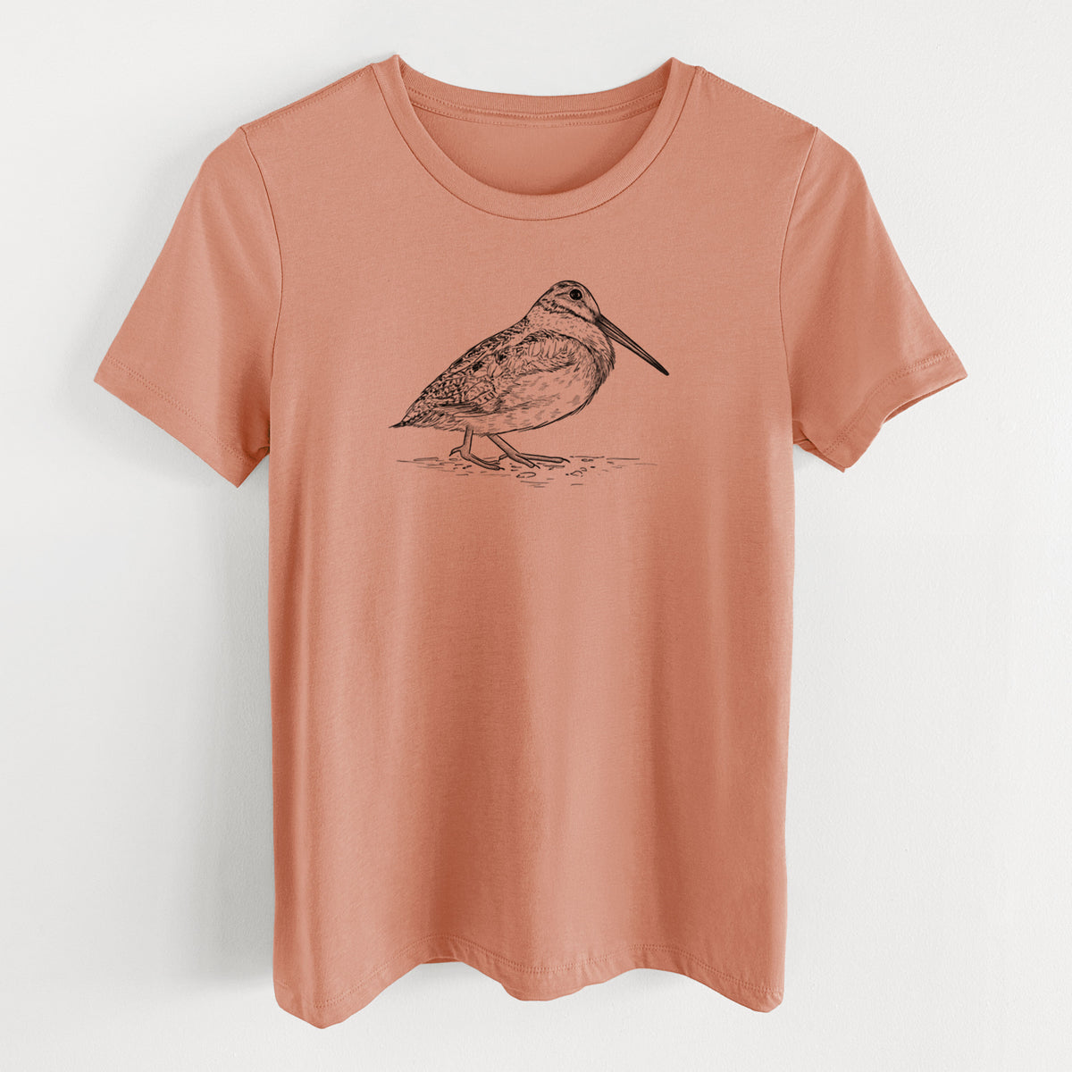 American Woodcock - Scolopax minor - Women&#39;s Lightweight Relaxed Fit 100% Cotton Crewneck