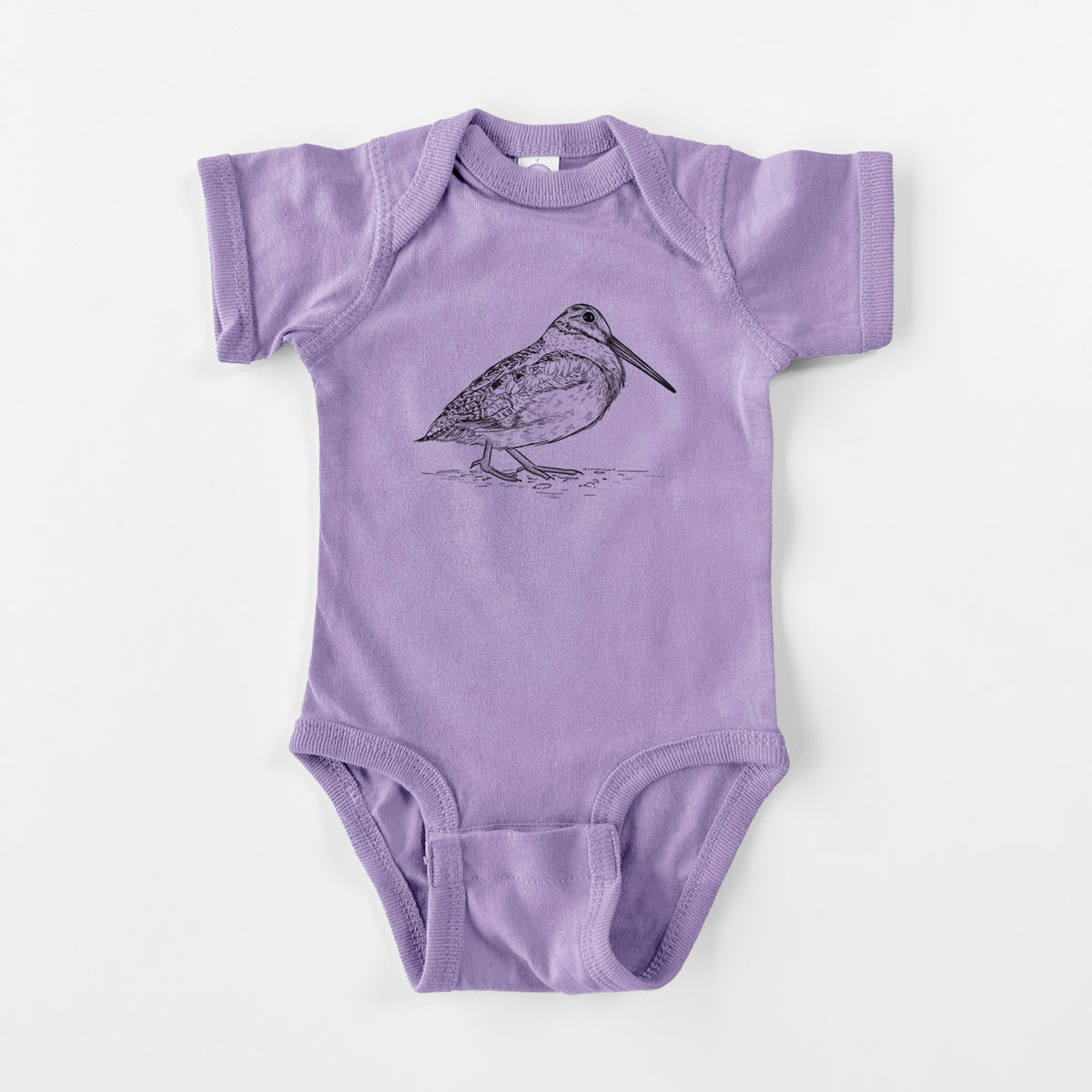 American Woodcock - Scolopax minor - Baby Fine Jersey Bodysuit