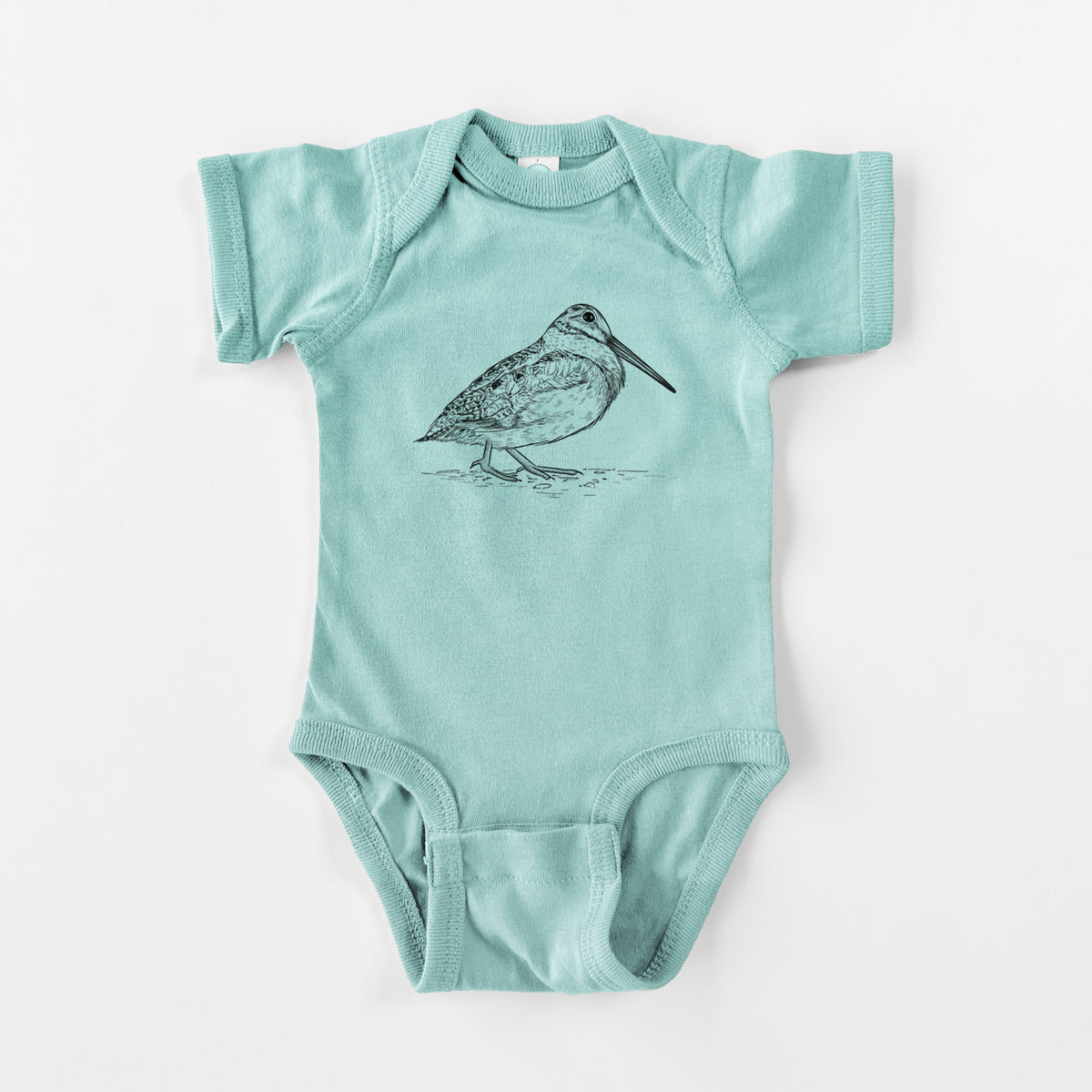 American Woodcock - Scolopax minor - Baby Fine Jersey Bodysuit