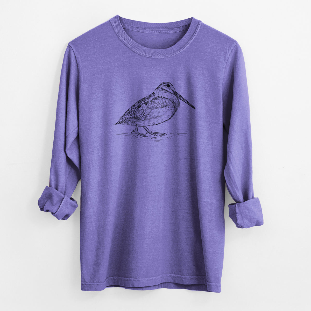American Woodcock - Scolopax minor - Unisex Comfort Colors 100% Cotton Long Sleeve