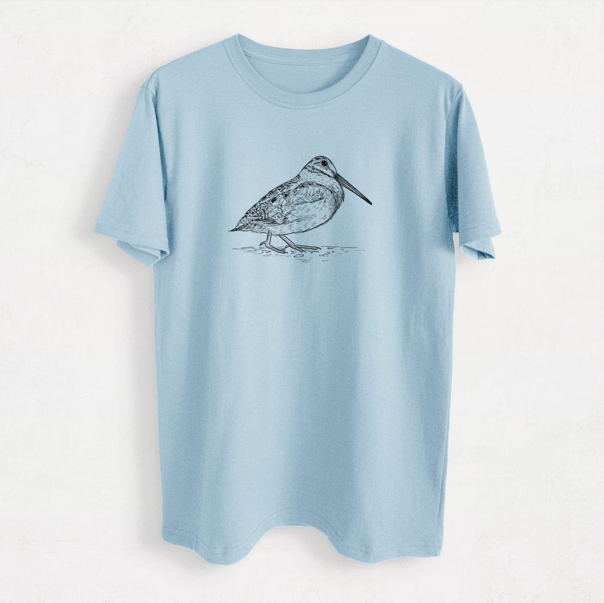American Woodcock - Scolopax minor - Heavyweight Men&#39;s 100% Organic Cotton Tee
