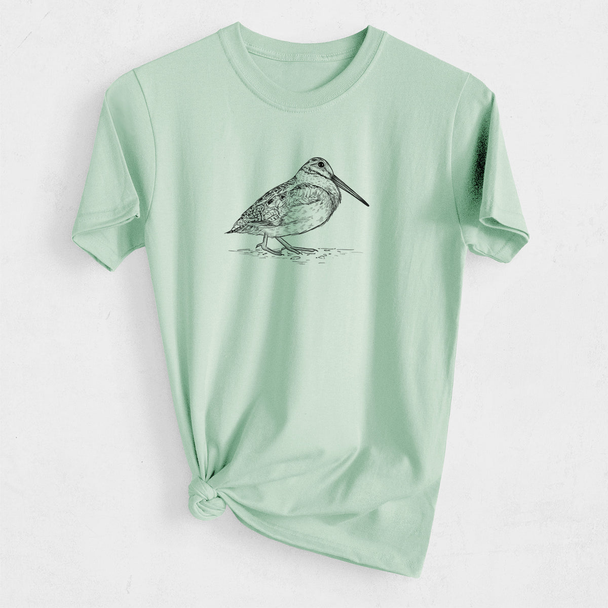 American Woodcock - Scolopax minor - Heavyweight Men&#39;s 100% Organic Cotton Tee
