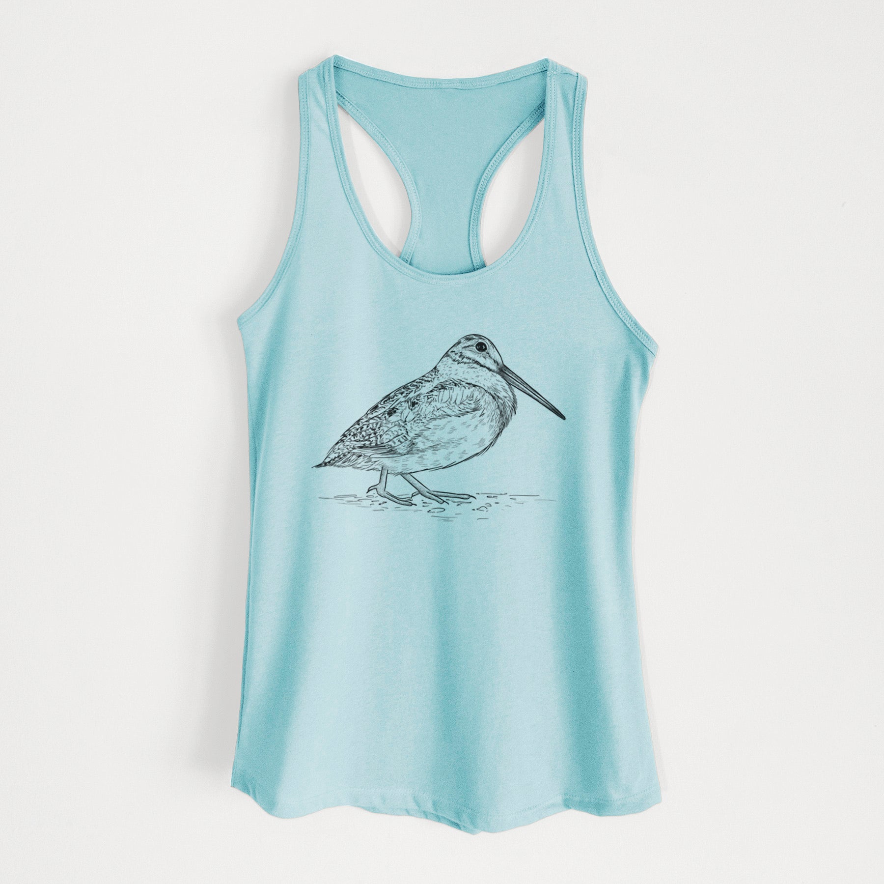 American Woodcock - Scolopax minor - Women's Racerback Tanktop