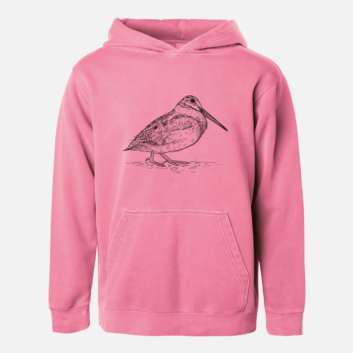 American Woodcock - Scolopax minor - Youth Pigment Dyed Hoodie