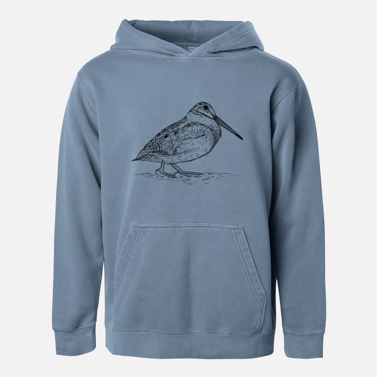 American Woodcock - Scolopax minor - Youth Pigment Dyed Hoodie