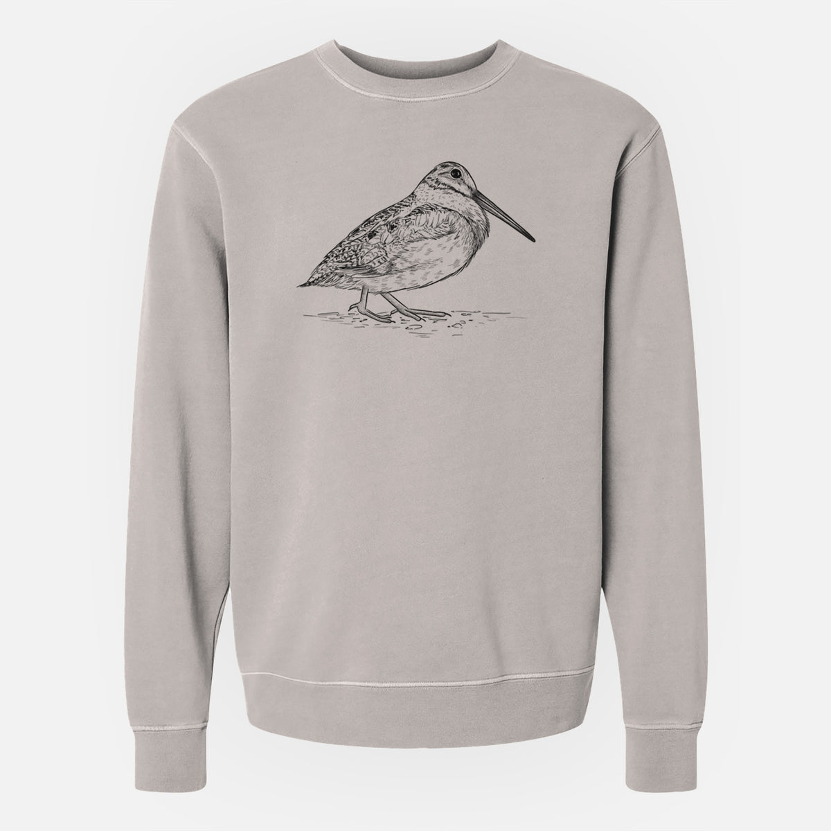 American Woodcock - Scolopax minor - Unisex Pigment Dyed Crew Sweatshirt