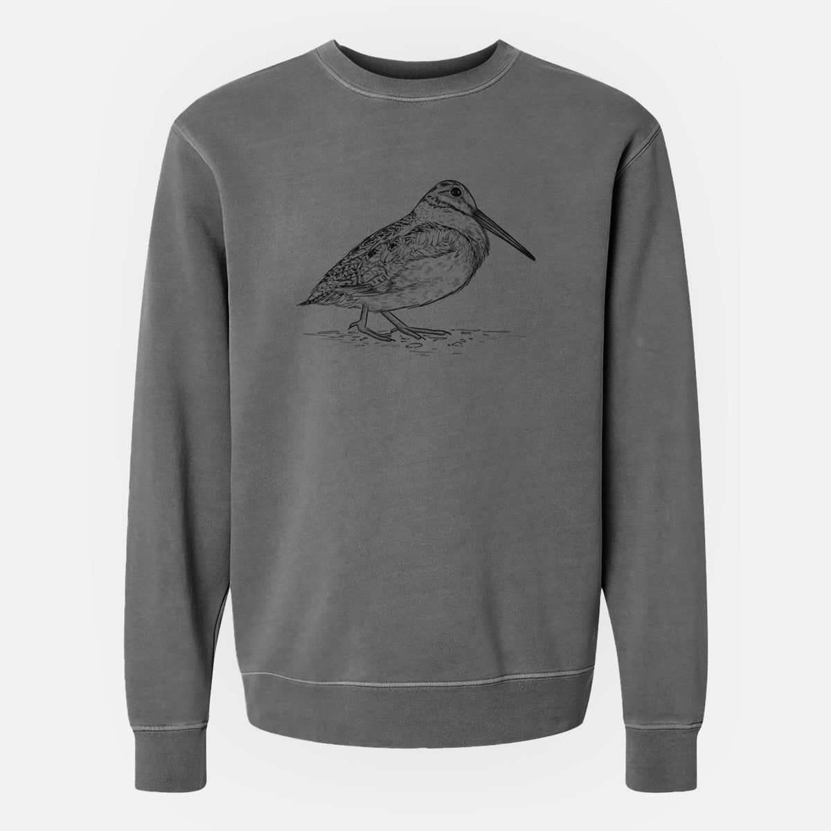 American Woodcock - Scolopax minor - Unisex Pigment Dyed Crew Sweatshirt