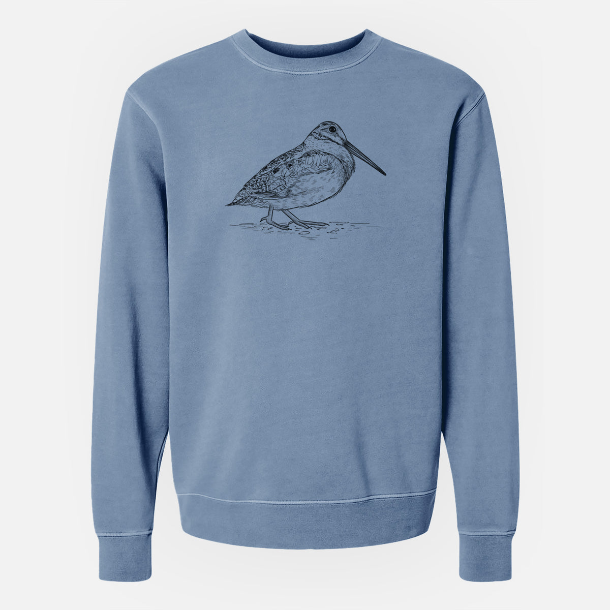 American Woodcock - Scolopax minor - Unisex Pigment Dyed Crew Sweatshirt