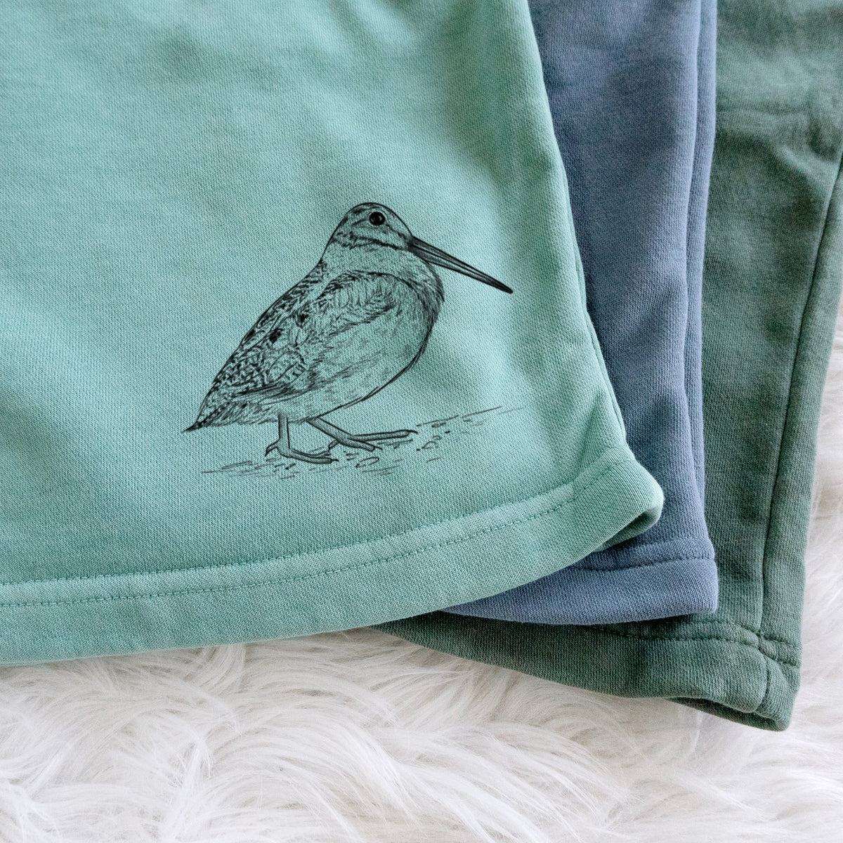 American Woodcock - Scolopax minor - Unisex Pigment Dyed Shorts